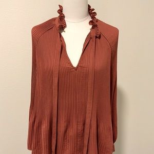 Treasure & Bond Pleated Boho Top